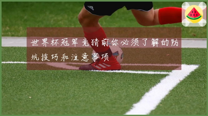 世界杯冠军竞猜前你必须了解的防坑技巧和注意事项